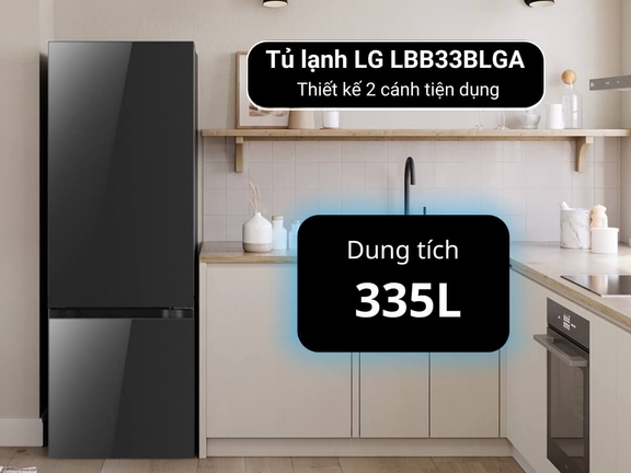 Một số điểm đáng chú ý đến từ tủ lạnh LG LBB33BLGA 2 cánh