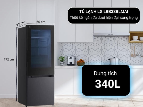 Tủ lạnh LG LBB33BLMAI 2 cánh nhiều ưu điểm và rất đáng sở hữu