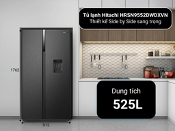 Khám phá mẫu tủ lạnh Hitachi 2 cánh HRSN9552DWDXVN đa tính năng