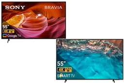 So sánh tivi Sony 55 inch KD-55X75K và tivi Samsung UA55BU8000KXXV, nên mua loại nào?