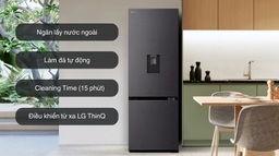Một số ưu điểm nổi bật ở tủ lạnh LG ngăn đá dưới LBD33BLMA 332 lít