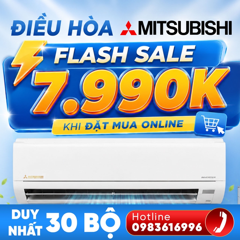 Điều Hòa Mitsubishi 9000Btu 1 Chiều Inverter SRK10YZP-W5
