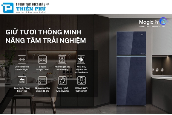 Tủ Lạnh Aqua Inverter 455 Lít AQR-TA518FA(GL)U1