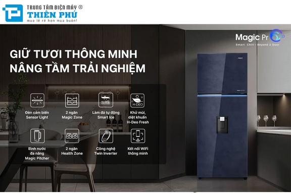 Tủ Lạnh Aqua Inverter 480 Lít AQR-TA546FA(WGL)U1