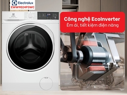 Giặt sấy hiệu quả với máy giặt sấy Electrolux inverter EWW9024P3WC