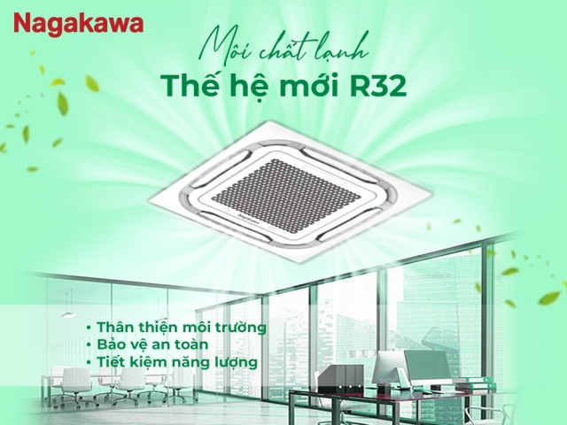 Điều hòa âm trần cassette 18000btu Nagakawa NIT-C18R2U35 &#8211; Thiết kế, vận hành bền bỉ, làm lạnh nhanh chóng!