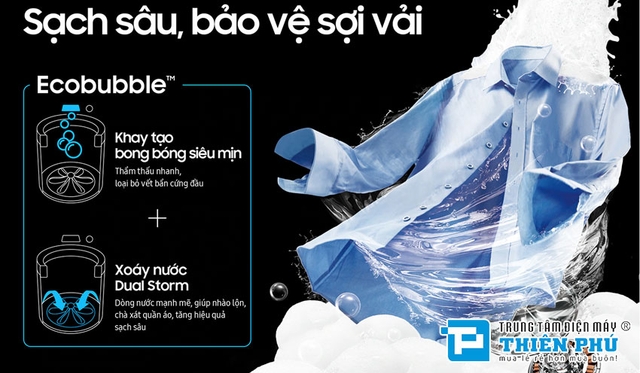 Máy giặt samsung 12Kg WA12CG5886BV/SV nhập khẩu Thái Lan thu hút người dùng