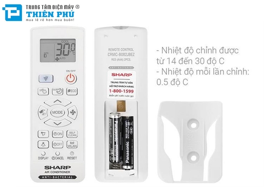Điều Hòa Sharp 24000Btu 1 Chiều Inverter AH-XP24CMW