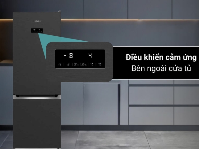Tủ lạnh Hitachi R-B375EGV1(GBK) 2 cách, một lựa chọn tuyệt vời cho gia đình