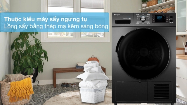 Tìm hiểu những thông tin cơ bản nhất về máy sấy quần áo Casper ngưng tụ TD-80CGB