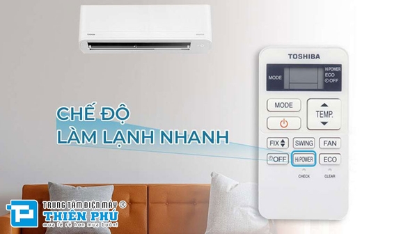 Tiết kiệm điện năng và làm lạnh nhanh chọn ngay điều hòa Toshiba 12000btu inverter RAS-H13C4KCVG-V