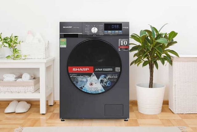 Máy Giặt Sharp Inverter 9Kg ES-FM90CB-SB đúng như lời đồng như trợ thủ đắc lực cho gia đình Việt hiện đại