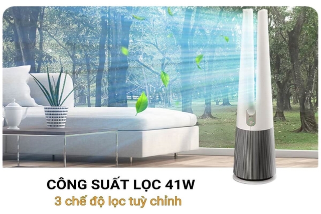 Review về máy lọc không khí LG PuriCare AeroTower FS15GPBK0 có đặc điểm gì, có nên mua?