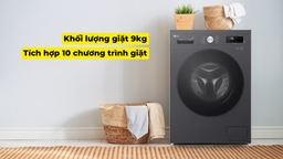 TOP 3 máy giặt LG cửa trước 9Kg tiết kiệm điện nước đáng mua trong năm 2025
