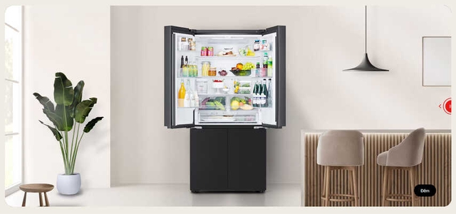Tủ lạnh LG LFD58BLMA dung tích lớn, nhiều ưu điểm giá chỉ hơn 24 triệu
