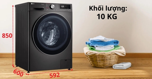 Tiết kiệm năng lượng, giặt sạch mạnh mẽ với máy giặt LG 10Kg FV1410S4P