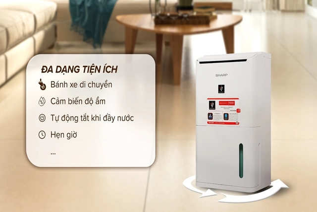 Khám phá tính năng thông minh trên máy hút ẩm Sharp DW-D12A-W có gì nổi bật?