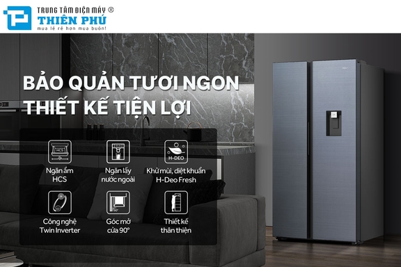Tủ Lạnh Aqua Inverter 569 Lít AQR-S633XA(WSL)