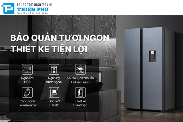 Tủ Lạnh Aqua Inverter 569 Lít AQR-S633XA(WSL)