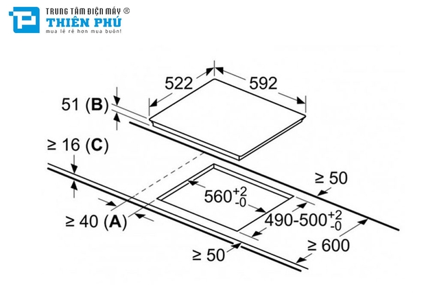Bếp Từ Bosch PUC631BB5E 3 Vùng Nấu Series 4