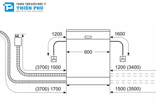 Máy Rửa Bát Bosch SMD8TCX04E 14 Bộ Series 8