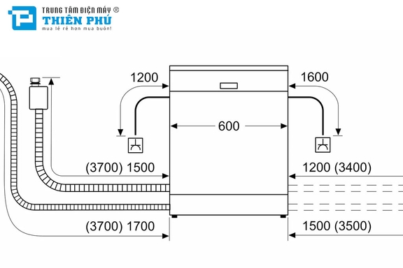 Máy Rửa Bát Bosch SMV8YCX02E 14 Bộ Series 8