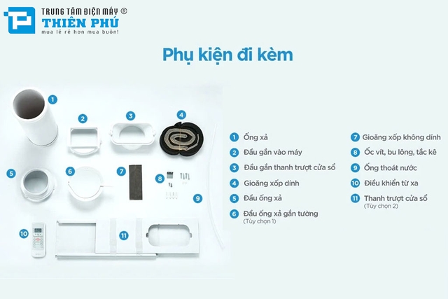 Điều Hòa Di Dộng Midea 9000Btu 1 Chiều MPPA-09CRN7