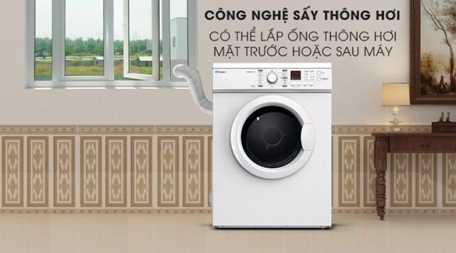 Ưu điểm nổi bật của máy sấy quần áo Casper thông hơi TD-72VWD