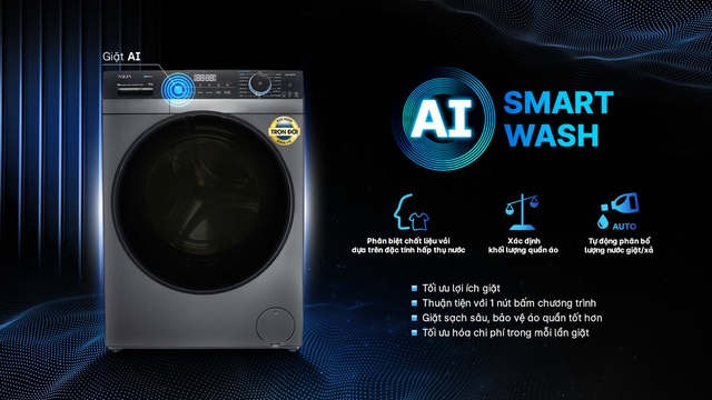 Máy giặt Aqua inverter AQD-D903G.BK giải pháp giặt giũ thông minh cho mọi gia đình