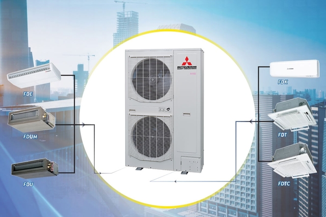 Những ưu điểm nổi bật trên dàn nóng điều hòa trung tâm Mitsubishi 2 chiều FDC280KXZPE1