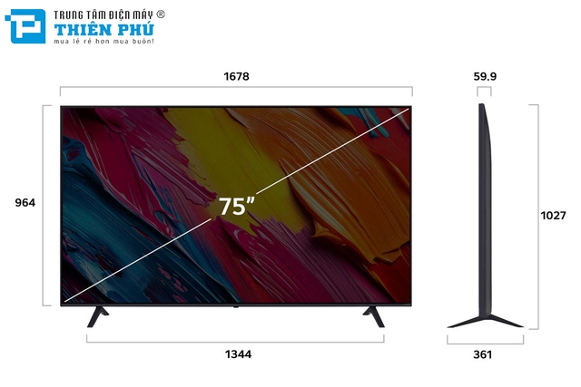 Smart Tivi LG QNED 4K 75 Inch 75QNED70ASA