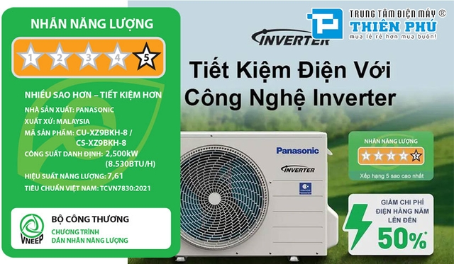 Điều hòa Panasonic 2 chiều CS-XZ9BKH-8 3 trong 1 cho gia đình có trẻ nhỏ