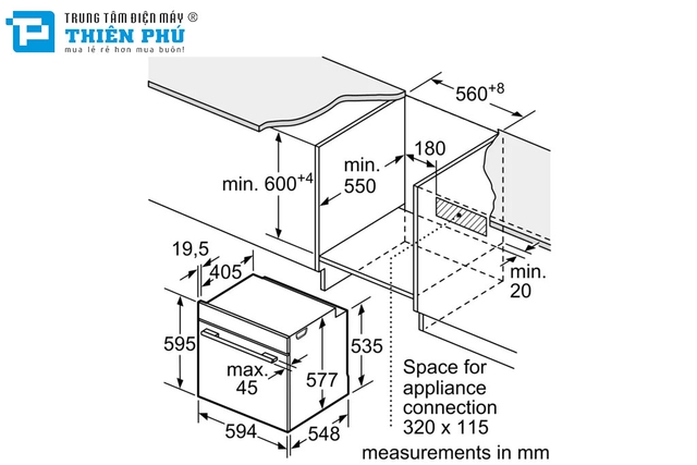 Lò Nướng Bosch 71 Lít HBG7741B1 Series 8