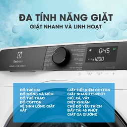 Giặt nhanh, giặt sâu cho gia đình bận rộn với máy giặt Electrolux 10Kg EWF1023P5WC
