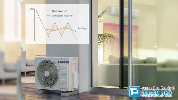 Điều hòa Samsung 12000BTU AR13DYHZAWKNSV hiện đại và làm mát nhanh chóng
