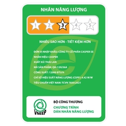 Điều hòa Casper QH-12IU36A 12000btu 2 chiều inverter dùng quanh năm có tốn điện không?