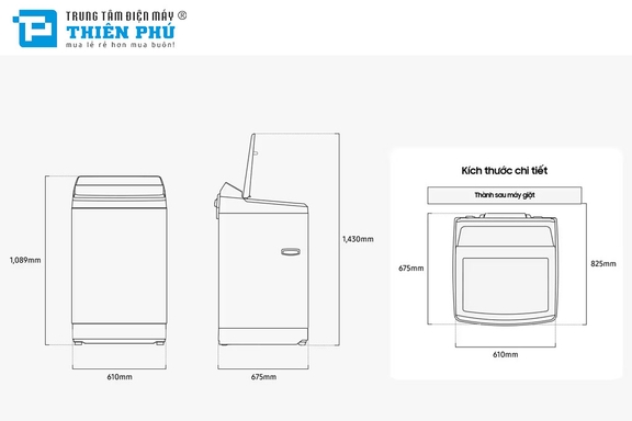 Máy Giặt Samsung Inverter 15Kg WA80F15B6BSV