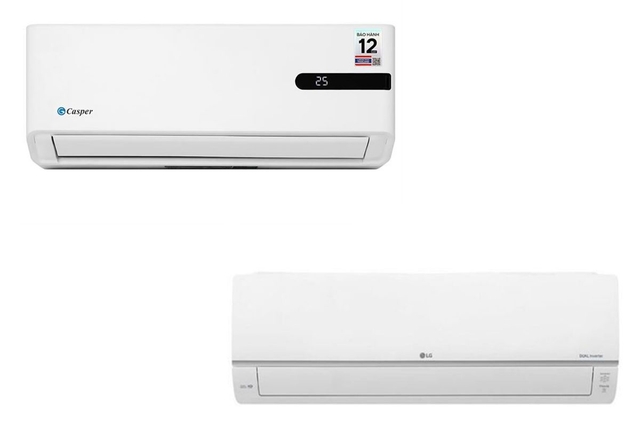 So sánh điều hòa Casper GC-09IB36 và LG IEC09G1, điều hòa 9000btu nào đáng mua?