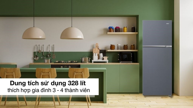 Tủ lạnh Aqua 2 cánh AQR-T380FA(SL) lựa chọn hoàn hảo cho gia đình hiện đại