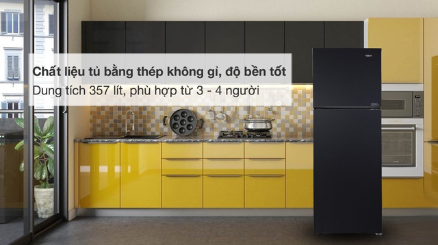 Tủ lạnh Aqua inverter AQR-T376FA(FB) sự lựa chọn hoàn hảo cho gia đình hiện đại