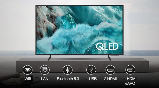 Smart tivi Samsung 55 inch QA55Q7FAAKXXV có những đặc điểm nào nổi bật hấp dẫn người dùng?