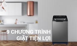 Máy giặt Aqua 8Kg AQW-KS80GT.S giặt sạch vượt trội, tiết kiệm tối đa