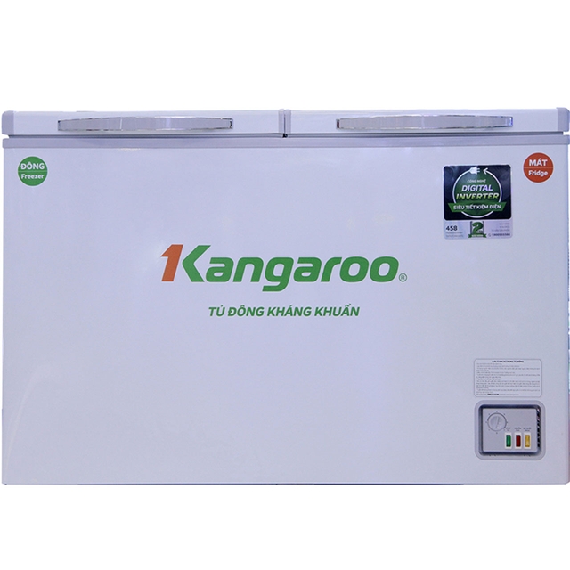 Tủ Đông Kangaroo Inverter 2 Ngăn 2 Cánh 230 Lít Dàn Đồng KG320IC2