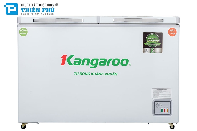 Tủ Đông Kangaroo Inverter 2 Ngăn 2 Cánh 252 Lít Dàn Đồng KGFZ400IC2