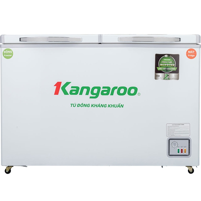 Tủ Đông Kangaroo Inverter 2 Ngăn 2 Cánh 252 Lít Dàn Đồng KG400IC2