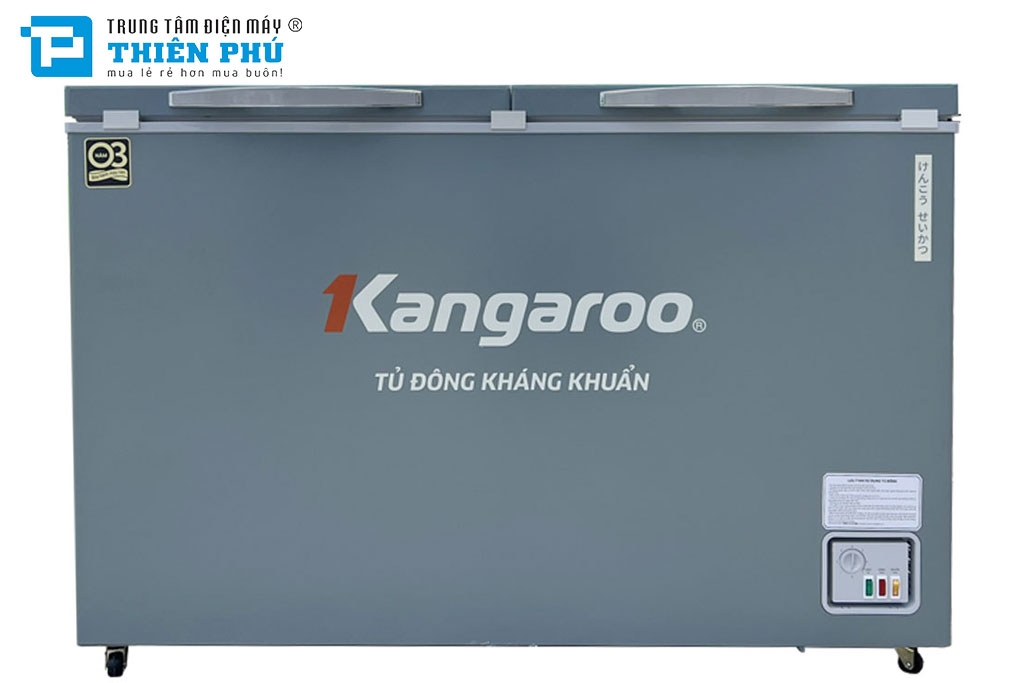 Tủ Đông Kangaroo 2 Ngăn 2 Cánh 327 Lít Dàn Đồng KGFZ389NK2