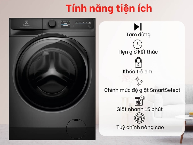 Vì sao máy giặt Electrolux cửa ngang EWF1142R9SC là dòng máy giặt cao cấp đáng sở hữu nhất 2025?