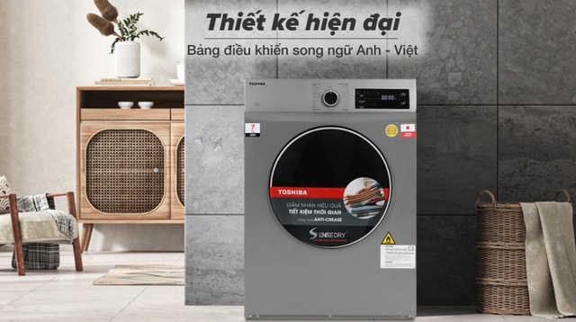 Máy sấy quần áo Toshiba ngưng tụ TD-K90MEV(SK) đem lại giải pháp sấy khô quần áo tối ưu
