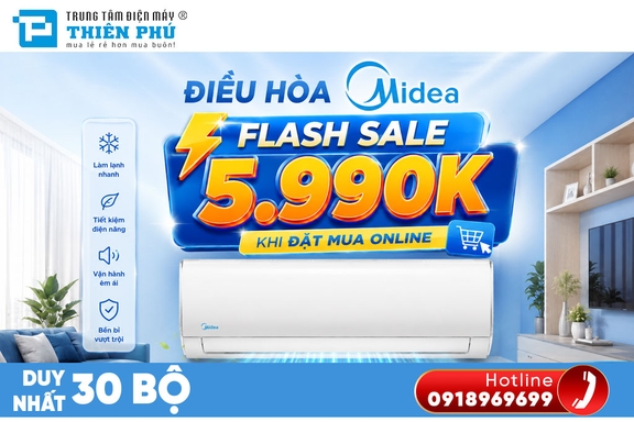 Điều Hòa Midea Inverter 9000Btu 2 Chiều MSAFBU-10HRDN8