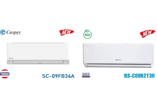 Tài chính 4 triệu nên mua điều hòa Casper SC-09FB36A hay Nagakawa NS-C09R2T30?